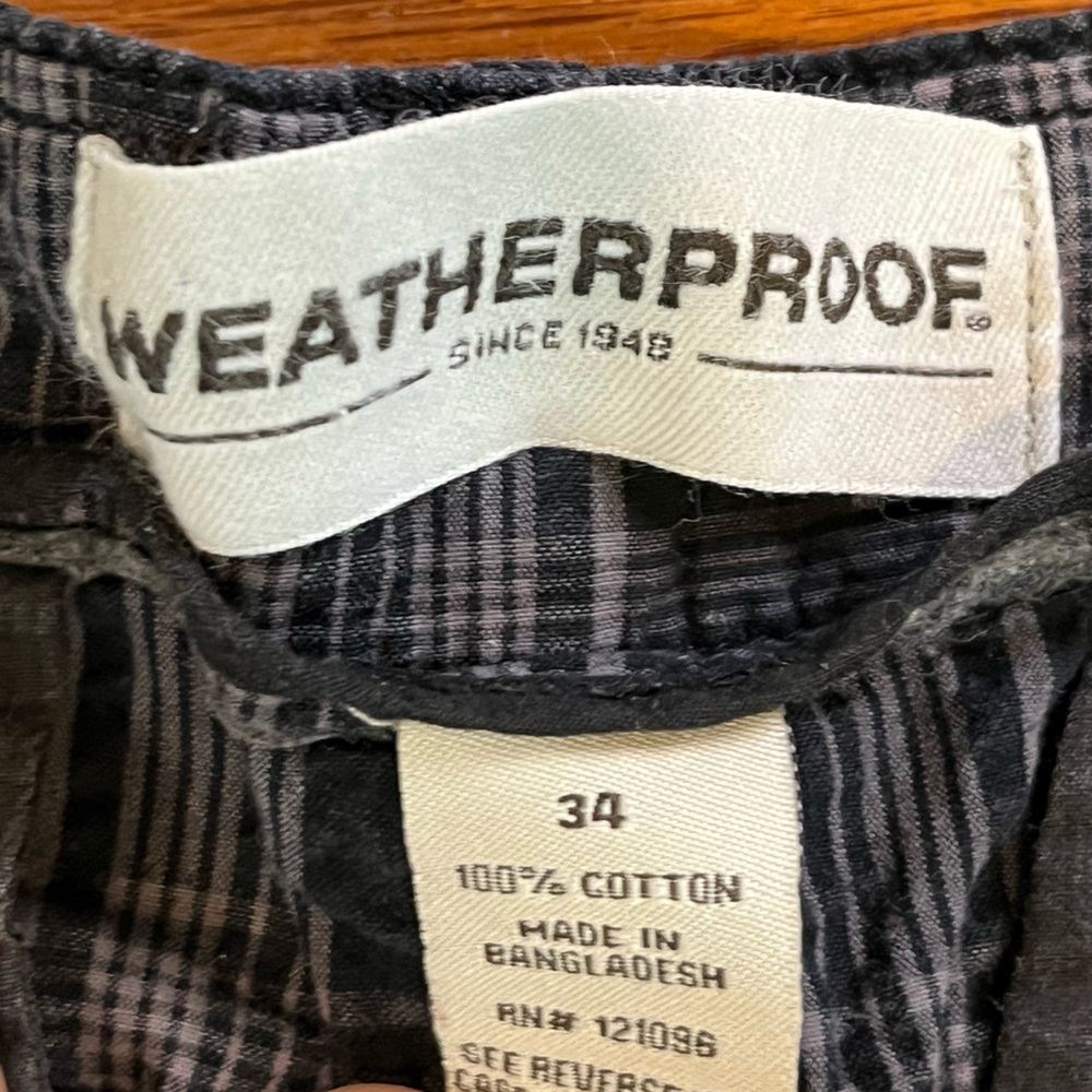 Weatherproof Men’s Plaid Flat Front Chino Shorts Size 34 Cotton Golf Casual - Picture 6 of 6